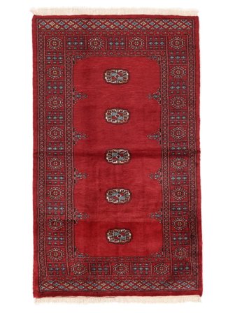 Annodato A Mano Pakistan Bukara 3Ply Tappeto 95X158 Di Lana Rosso Scuro/Nero Piccolo