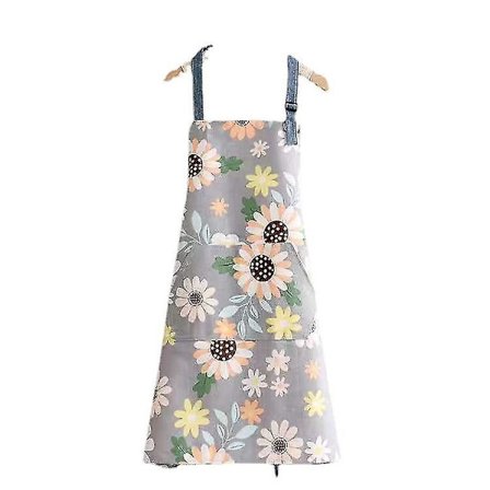Køkkenforklæder til kvinder Justerbart Vandafvisende Kokeforklæde med Lommer