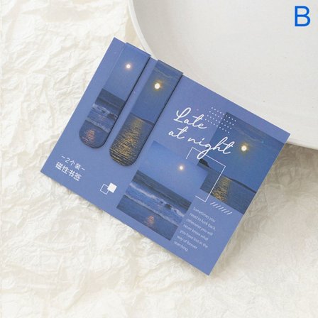 2 stk. Bokmerke Magnetiske bokmerker B