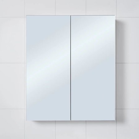 Skånebeslag Skåform 6 Mirro Baderomsskap 550 x 650 x 140 mm Svart forkant, Baderom