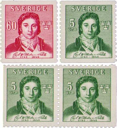 Sverige - AFA 301-302+301Cv-301Ch - Postfrisk