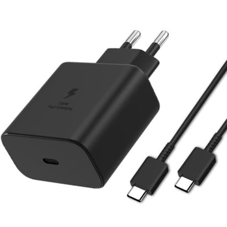 Hurtigoplader 45W + USB-C til USB-C kabel til SAMSUNG Galaxy TAB S10 ULTRA/TAB S10 PLUS/TAB S9 ULTRA/TAB S9 PLUS/TAB S9 Phonillico
