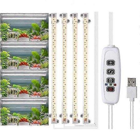 Plantebelysning vækstlys til indendørs planter, med fuldt spektrum Hvid