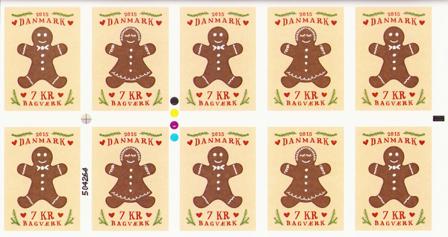 Danmark 2015 - AFA 1835-1836 - Stribe - Postfrisk