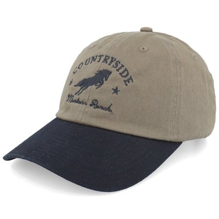 Wild Spirit - Green - unconstructed - Cap - Countryside Montana Washed Olive/Black Dad Cap - Hatstore