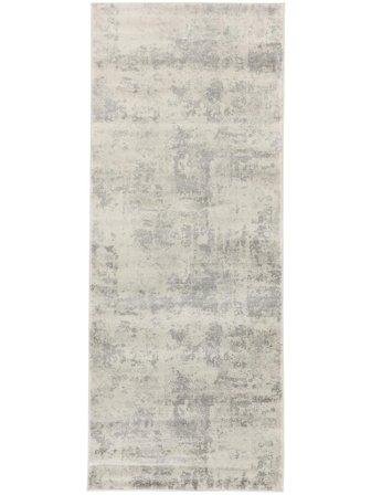 Abstract Harper Light Grey Runner Rug Small Oeko-Tex
