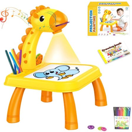 Kuuma lasten piirustusprojektori, pyyhittävä piirustustaulu 72 kuviolla, opettavaiset lelut