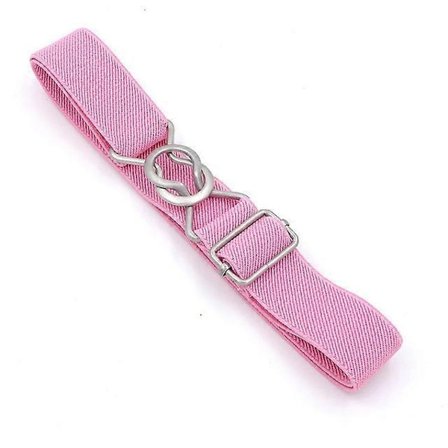 Elastisk flettet bælte med 8-karakter spænde til børn