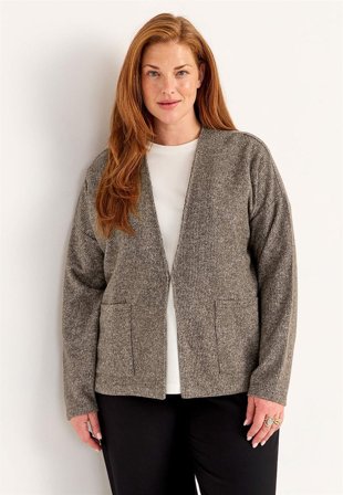 Cellbes of Sweden - Supermjuk cardigan med fickor Beata - nougatmelange - för damer - 54/56
