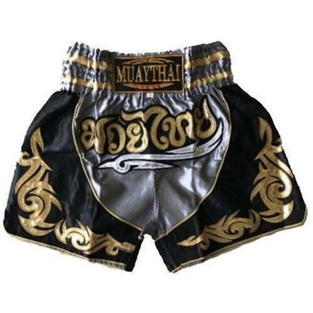 Kort Traditionel THAI Bokse Kickboxing Special Muay Thai MMA | Grå | Størrelser Børn og Voksne | Thailand