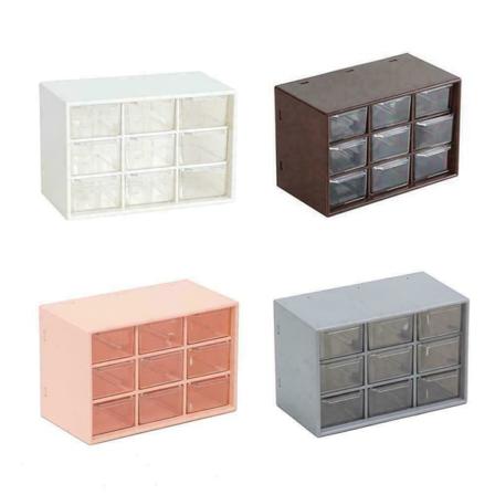 1* Skrivbordsförvaringslåda Smyckeslådor 9 Grids Organizer