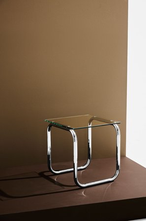 Pastill - Lulu sivupöytä kromi/lasi korkeus 45 cm - Läpinäkyvä - Pikkupöydät - - Homeroom
