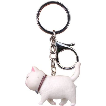 1 st mode söt tecknad katt hänge nyckelringar omen män kreativa nyckelringar par presenttillbehör.