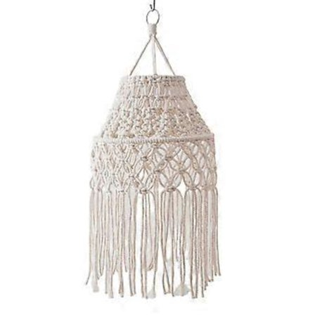 Makramee Lampunvarjostin Boheemi Puuvillaköysi Riippuvat Valaisimet Konttoriin Makuuhuoneeseen Olohuoneeseen Lastenhuoneeseen Asuntolan Sisustukseen