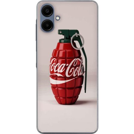 Kompatibelt Mobildeksel til Samsung Samsung Galaxy A06 Kunstnerisk illustrasjon av Coca Cola granateple i rødt og grønt, pop art inspirert motiv med