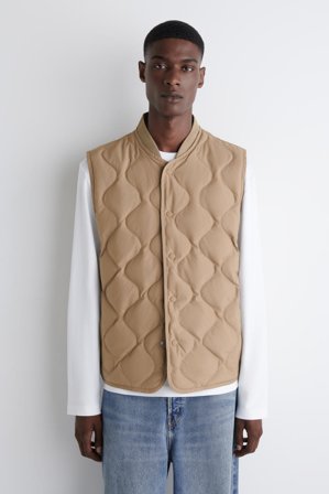 COS Men's Quilted Down Gilet in Beige