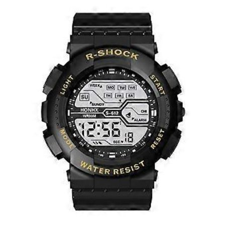 Trendikäs LCD-digitaalinen sekuntikello päivämäärällä miesten urheilukello - Tyylikäs miesten urheilukello digitaalisella näytöllä SB