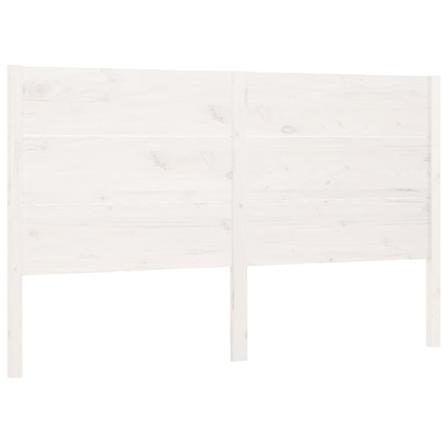 vidaXL Sänggavel vit 206x4x100 cm massiv furu Vit