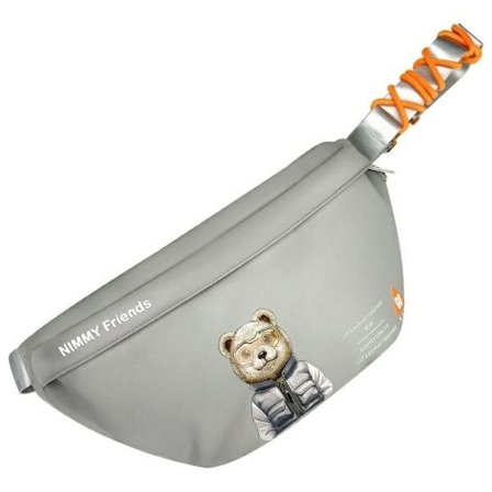 Nimmy Crossbody Cool&Cute 2.0 Bear Skuldertaske - Grå