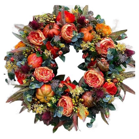19,7 tuuman syksyinen kranssi syksyn kransseja ulko-oveen, kurpitsamarjoilla, sopii Hallowe