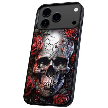 iPhone 17 Pro Max - Deksel/Mobildeksel Skull Roses
