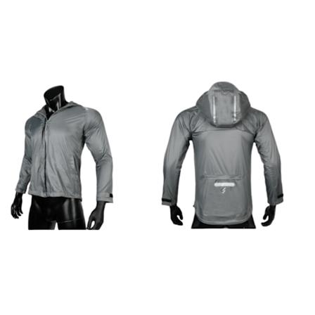 Vedenpitävä pyöräilysadetakki heijastavilla nauhoilla ulkoiluun Harmaa L