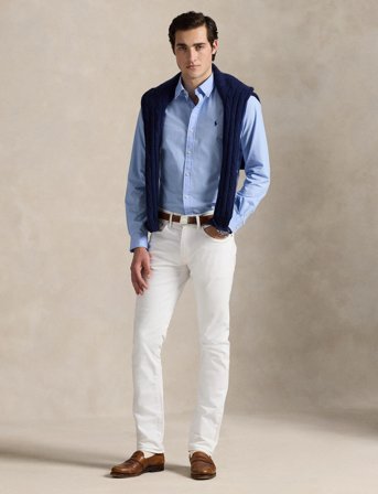 Polo Ralph Lauren Slim Fit Stretch Poplin Shirt - Blue - XL