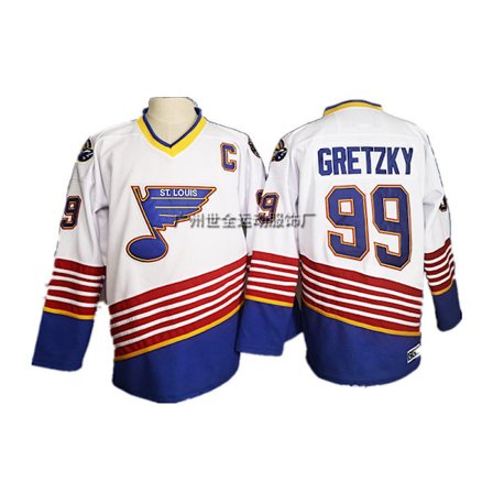 Broderet Hockeytrøje – Vintage Træningssportsskjorte*L/50*Blues 99-1 Blues