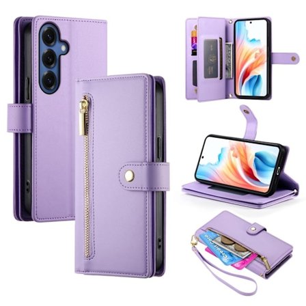Samsung Galaxy S26 Plus Wallet Cover Card Holder Stand PU Leather - Purple