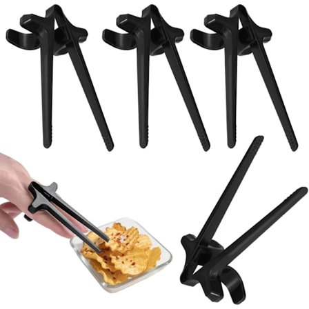 4 stk. Snack Finger Sticks for Gamere, Crisps Snack Tenger, Ikke-Skitne Håndtilbehør Spisepinner, Lazy Finger Spisepinner for Arbeid Spill