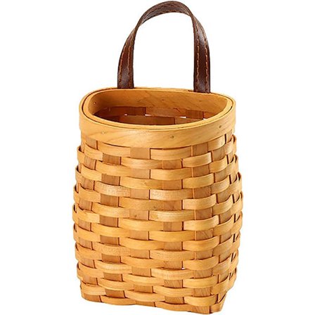 Hengende vevd oppbevaringskurv Håndlaget kurv i rotting Blomsterkurv Blomsterpotteholder Dekorativ veggorganisator Handlekurv for planter Diverse ting