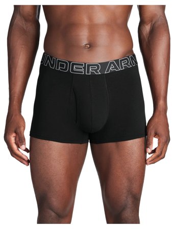 Under Armour Ua Performance Cotton - Solid 3" 3Pk - Black - XXL