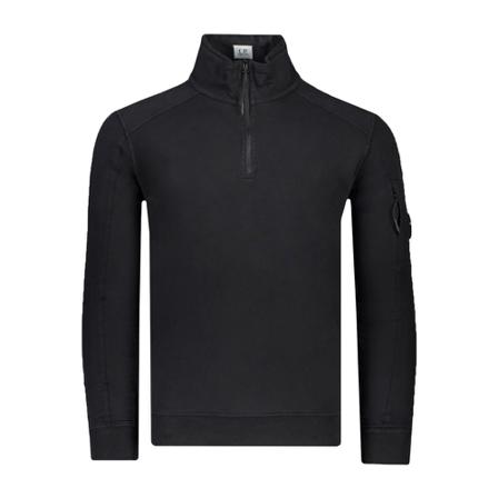 C.p. Company Light Fleece Half Zipped Sweatshirt Sort, Herre Sweatshirts