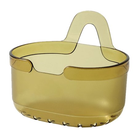 Plast Väggfäste Organizer Stor Kapacitet Hängande Organizer Korg Andas Dränering Korg för Badrum Kök Gul