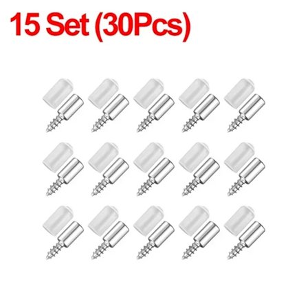 Selvgjengende skruer skap laminat hylle støttepinner med sklisikker hylse hyller kjøkken glass møbler skap hylle pinner