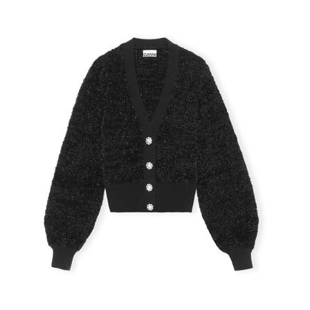 Ganni Sparkle Cardigan Sort, Dame Cardigans