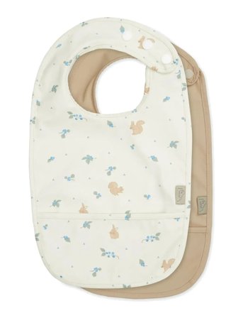Cam Cam Copenhagen Bib W/ Pocket, 2 Pack - Cream - ONE SIZE