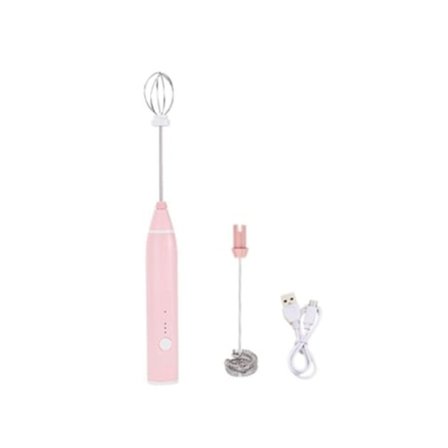 Elektrisk mjölkskummare, kaffeskummare, dryckesblandare, uppladdningsbara bärbara skummare - Rosa Zeuxo