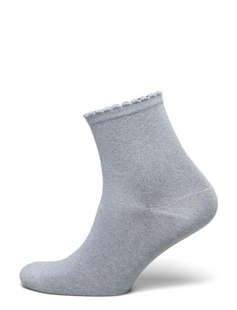 Pcsebby Glitter Long 1 Pack Socks Noos Lingerie Socks Regular Socks Grå Pieces