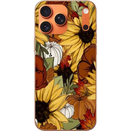 Kompatibel Mobilcover til Apple Apple iPhone 17 Pro Max Solsikker og græskar efterårsblomster design med varme farver perfekt til dem, der elsker na