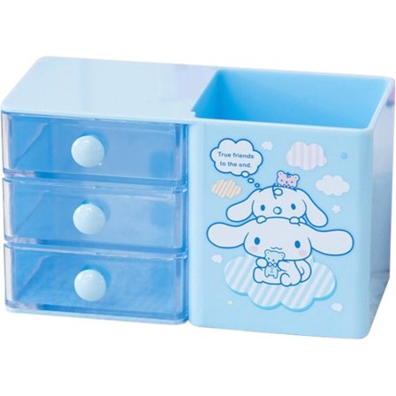 Anime-skrivbordsdekoration Cinnamoroll pennställ för skrivbord söt pennkopp kruka sminkborsthållare minibox