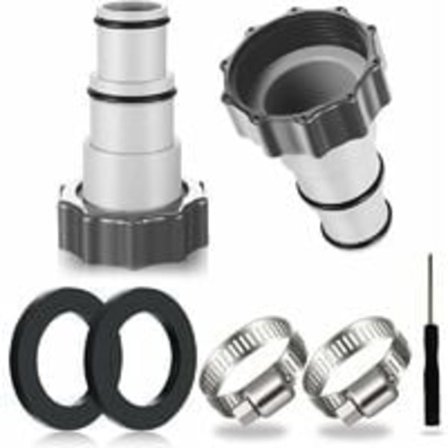 2 stk. adaptere for bassengslange, adaptere for basseng, adaptere for Intex-basseng, adaptere for bassengslange, adaptere for slange til pumpe, 