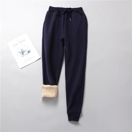 Tjock Fleece Joggingbyxor För Damer Med Hög Midja Fuzzy Träningsbyxor