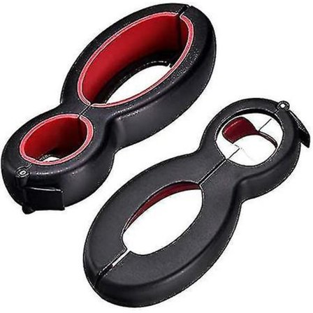 6 i 1 Multiåbner, Åbner til Glas, Dåser, Flasker, Nemt Greb, Ideel