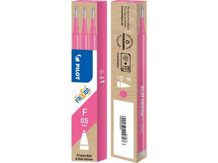 Pilot Refill Frixion 0,5mm rosa 3/fp - Lyreco - Kontorsmaterial - Pennor - Pennpatroner