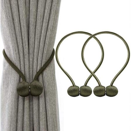 Magnetisk Gardinbånd Magnetisk Flette Gardinknapp (Grønn)