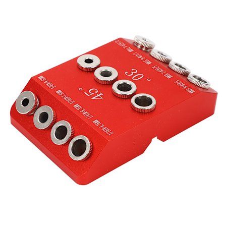 Lommehulsjig 30° 45° 90° Huller Borguide Boring Locator Fixture Værktøj til Træbearbejdning