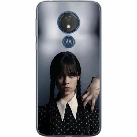 Motorola Moto G7 Power Genomskinligt Skal Wednesday Addams