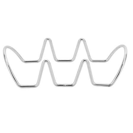 Taco Holder i rustfrit stål U-formet stativ til bagefest 3 rum