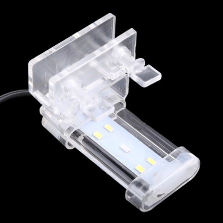 Aquarium Light LED Clip Lights til Fisk til Tank Strømbesparelse Høj lysstyrke Hvid & Blå Belysning Separat Power Switch